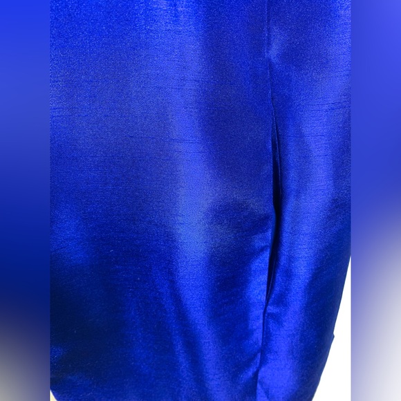 Chico’s Open Front Metallic Cobalt Blue Jacket/Blazer w/ Pockets - Picture 4 of 11